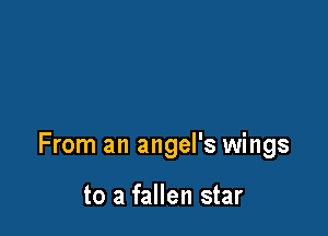 From an angel's wings

to a fallen star