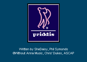 wmen by SheDaisy, Phil Symonds
(WW Anna Mum, Chns' Dukes, ASCAP