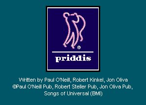 written by Paul O'Neill, Robert Kinkel, Jon Oliva
(?Paul O'Neill Pub, Robert Steller Pub, Jon Oliva Pub,
Songs of Universal (BMI)