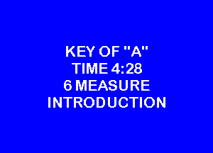 KEY OF A
TIME 4z28

6MEASURE
INTRODUCTION