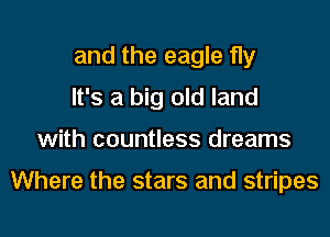 and the eagle fly
It's a big old land
with countless dreams

Where the stars and stripes