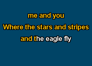 me and you

Where the stars and stripes

and the eagle fly