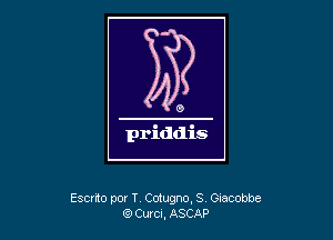 Escmo por T, Cotugno, S Glecobbe
(a Cum, ASCAP