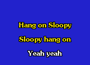 Hang on Sloopy

Sloopy hang on

Yeah yeah