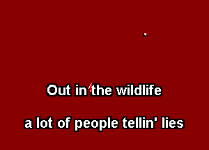 Out inI-the wildlife

a lot of people tellin' lies