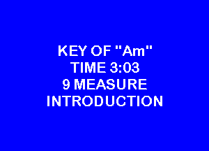 KEY OF Am
TIME 3z03

9 MEASURE
INTRODUCTION