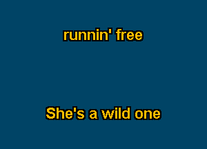 runnin' free

She's a wild one