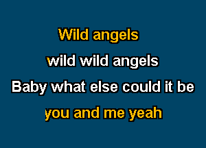 Wild angels

wild wild angels

Baby what else could it be

you and me yeah