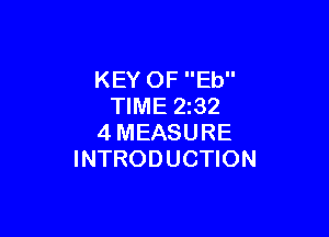KEY OF Eb
TIME 2z32

4MEASURE
INTRODUCTION