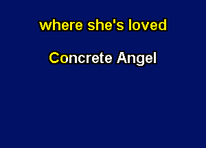 where she's loved

Concrete Angel