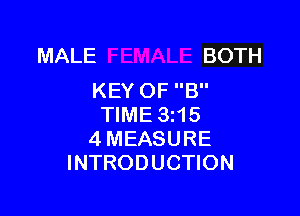 MALE BOTH
KEYOFH'

WMESHS
4MEASURE
INTRODUCUON