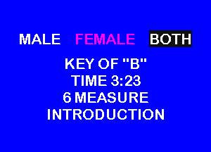 MALE BOTH
KEYOFH'

WMESQS
6MEASURE
INTRODUCHON