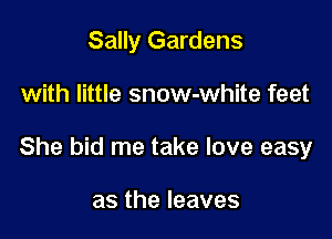Sally Gardens

with little snow-white feet

She bid me take love easy

astheleaves