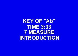 KEY 0F Ab
TIME 333

7 MEASURE
INTR ODUCTION