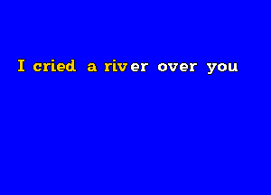 I cried a river over you