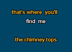 that's where you'll

find me

the chimney tops