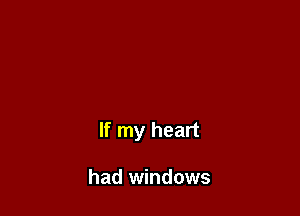 If my heart

had windows