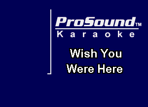 Pragaundlm
K a r a o k 9

Wish You

Were Here