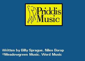 Written by Billy Sprague, Niles Borop
(9Meadowgreen Music, Word Music