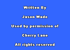 Written By

Jason Wade
Used by permission of
Cherry Lane

All rights reserved