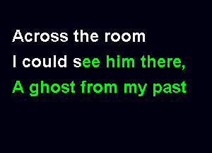 Across the room
I could see him there,

A ghost from my past