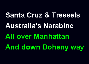 Santa Cruz 8 Tressels
Australia's Narabine

All over Manhattan
And down Doheny way