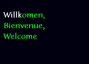 Willkomen,
Bienvenue,

Welcome
