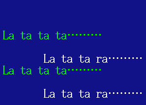 La ta ta ta .........

La ta ta ra .........
La ta ta ta .........

La ta ta ra .........