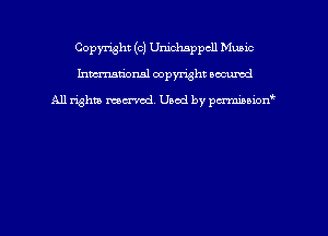 Copyright (c) Unichappcll Munic
hmmdorml copyright nocumd

All rights macrmd Used by pmown'