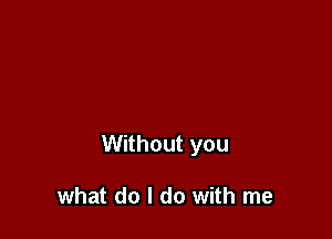 Without you

what do I do with me