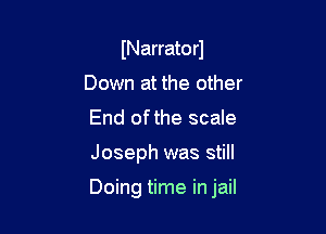 INarratorJ
Down at the other
End ofthe scale

Joseph was still

Doing time in jail