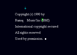 50
Copyright (c) 1990 by
Ramel Musm'lnc (BMD

Intemeuonal copyright seemed

All nghts xesewed

Used by pemussxon I