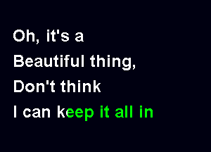 Oh, it's a
Beautiful thing,

Don't think
I can keep it all in