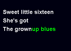 Sweet little sixteen
She's got

The grownup blues