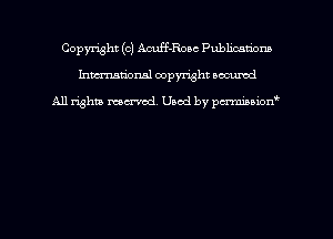 Copyright (c) Amff-Roec Pubhcmiom
hmmdorml copyright nocumd

All rights macrmd Used by pmown'