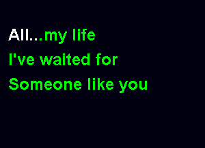 AnunwwHe
I've waited for

Someone like you