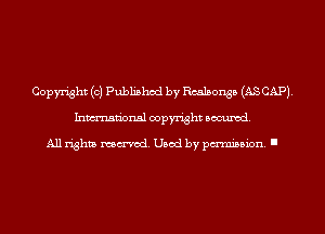 Copyright (0) Published by Rcalsonsb (AS CAP).
Inmn'onsl copyright Banned.

All rights named. Used by pmm'ssion. I