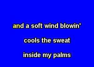 and a soft wind blowin'

cools the sweat

inside my palms