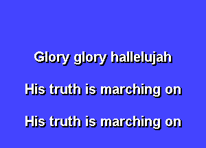 Glory glory hallelujah

His truth is marching on

His truth is marching on