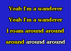 Yeah I'm a wanderer
Yeah I'm a wanderer
I roam around around

around around around