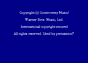 Copyright (c) Conmmy Municl
Wm Ema. Music, Ltd.
hman'onal copyright occumd

All righm marred. Used by pcrmiaoion