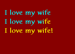 I love my wife
I love my wife

I love my wife!