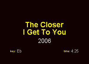 The Closer

I Get To You
2006