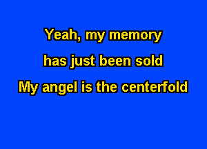 Yeah, my memory

has just been sold

My angel is the centerfold