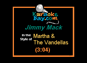 Kafaoke.
Bay.com
(N...)

Jimm y Mack
e Martha 8(

Styie of

The Vandellas
(3z04)