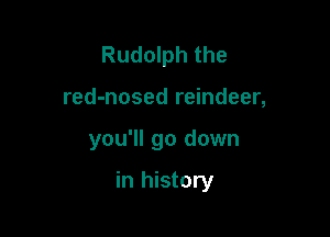 Rudolph the
red-nosed reindeer,

you'll go down

in history