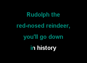 Rudolph the
red-nosed reindeer,

you'll go down

in history