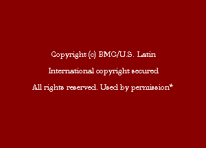 Copyright (c) BMCJ'U S Linn
hmmtiorusl copyright wcumd

A11 righm moaned, Used by pmawn'