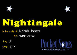 I? 451
N anttinnga1Ile

'11 style or Norah Jones
by Norah Jones

L1 PucketSangs

www.pcetmaxu