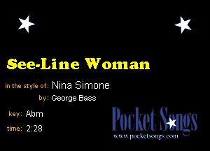 2?

See-Line Woman

hlhe 51er ot Nma Simone
by Geocge Boss

S1222 Packet Sangs

www.pcetmaxu